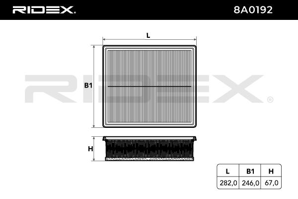 RIDEX 8A0192 Air Filter for...