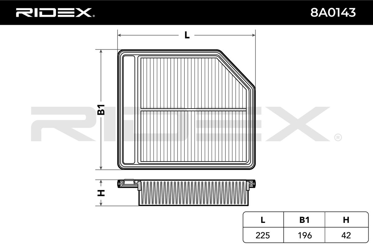 RIDEX 8A0143 Air Filter for...