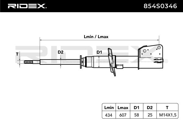 RIDEX 854S0346 Αμορτισέρ