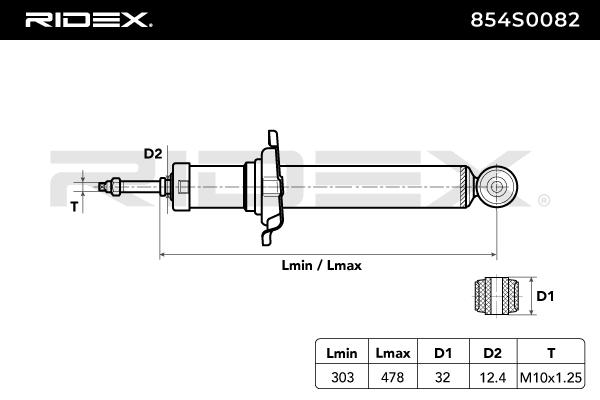 RIDEX 854S0082 Shock Absorber