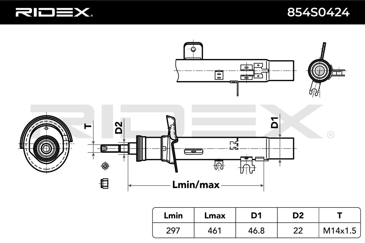 RIDEX 854S0424 Αμορτισέρ