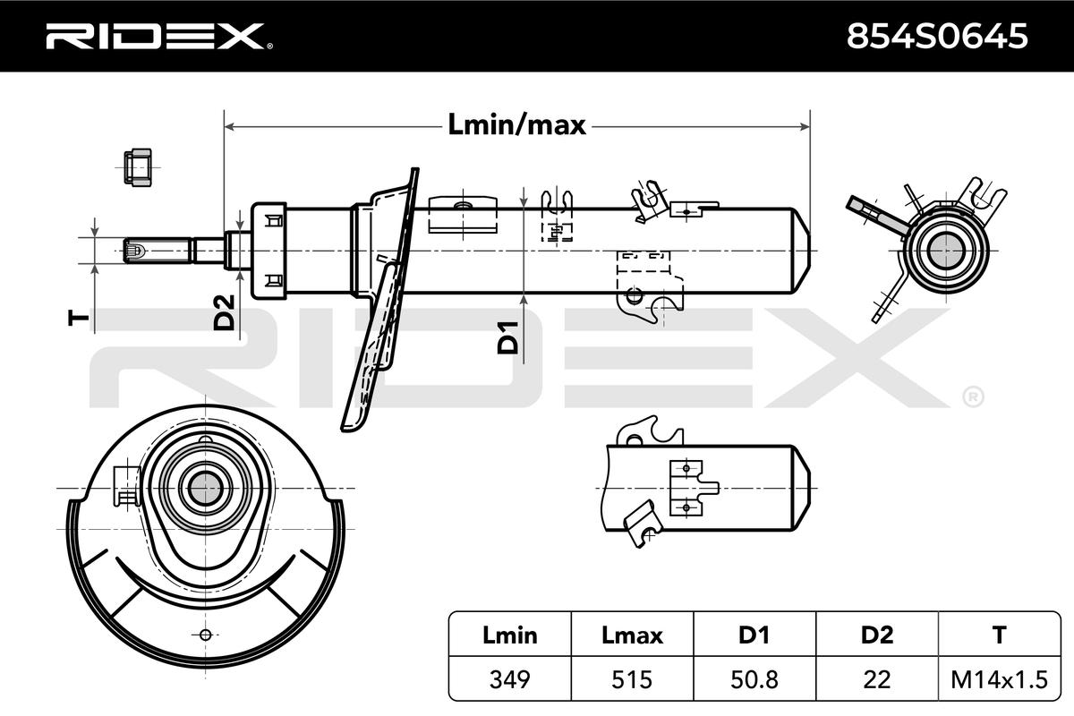 RIDEX 854S0645 Shock Absorber