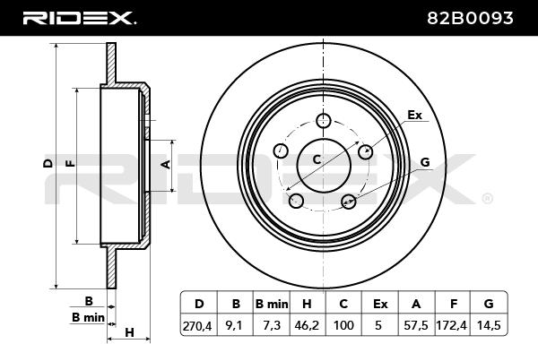 RIDEX 82B0093 Brake Disc...