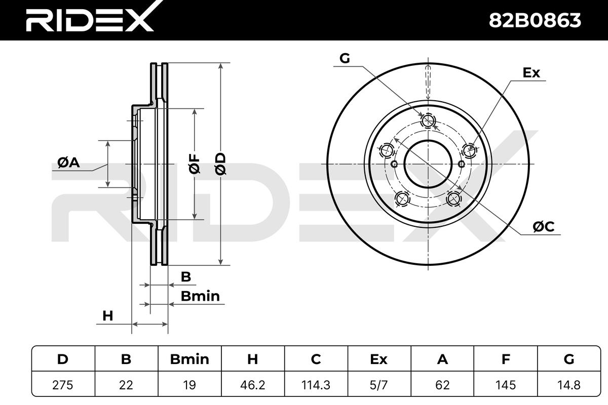 RIDEX 82B0863 Brake Disc...