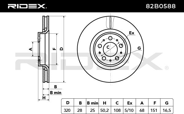 RIDEX 82B0588 Brake Disc...