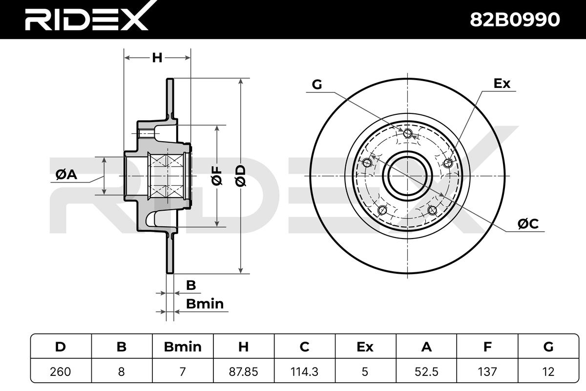 RIDEX 82B0990 Brake Disc...
