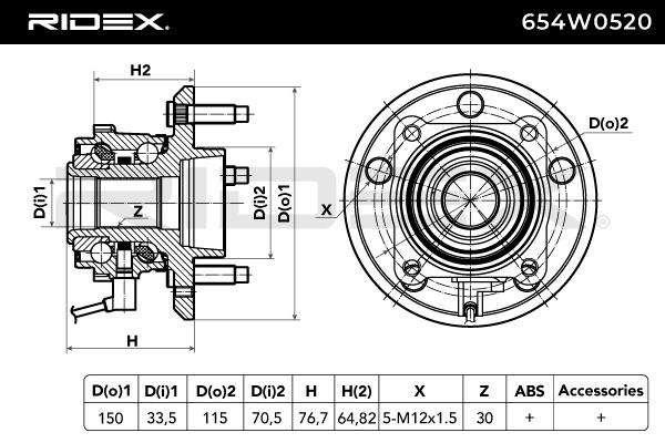 RIDEX 654W0520 Wheel...
