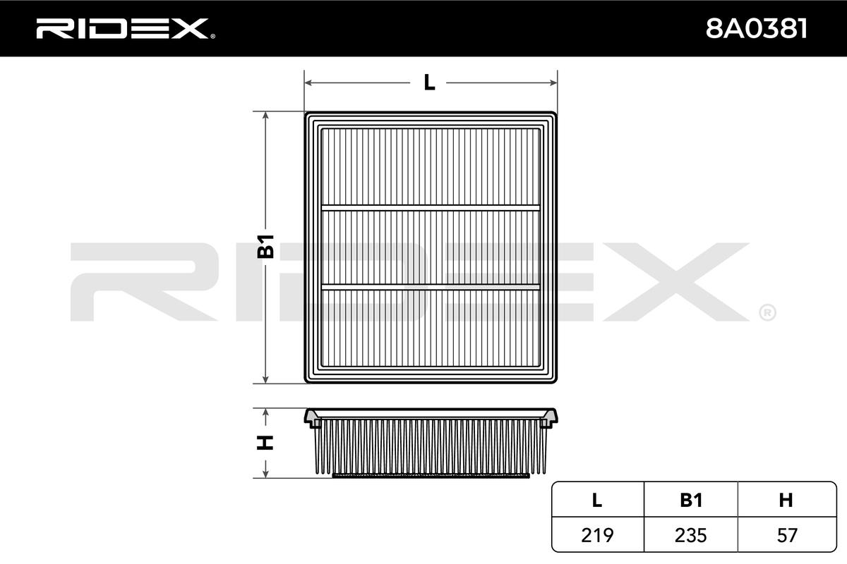 RIDEX 8A0381 Air Filter for...