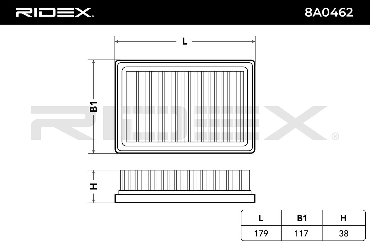 RIDEX 8A0462 Air Filter for...