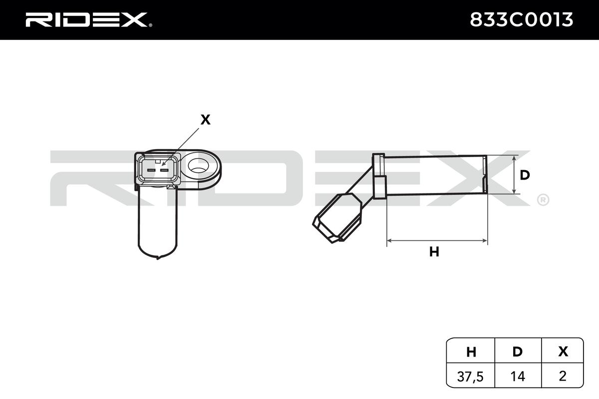RIDEX 833C0013 Senzor impulsuri, arbore cotit