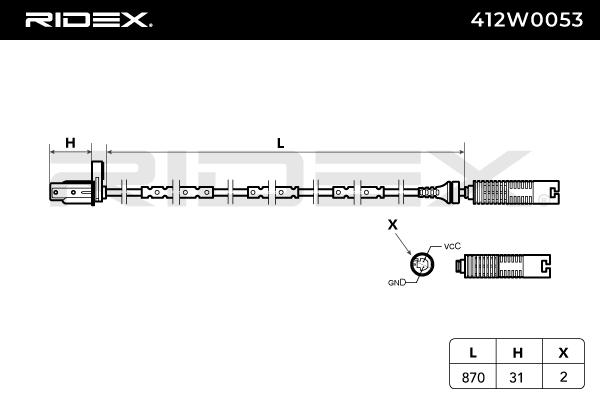 RIDEX 412W0053 Sensor,...