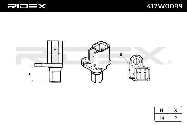 RIDEX 412W0089 Sensor,...