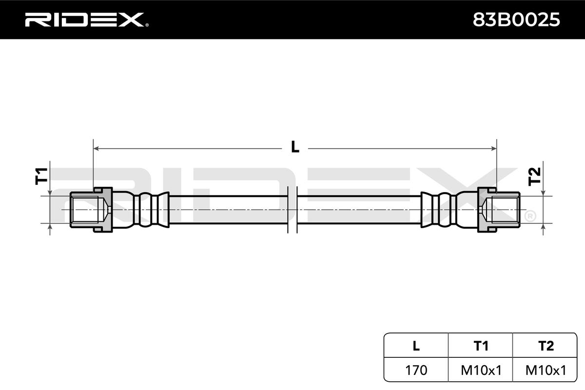 RIDEX 83B0025 Furtun frana