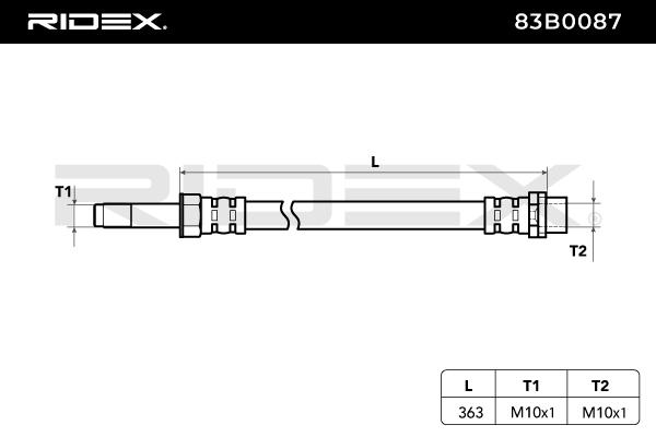 RIDEX 83B0087 Brake Hose...