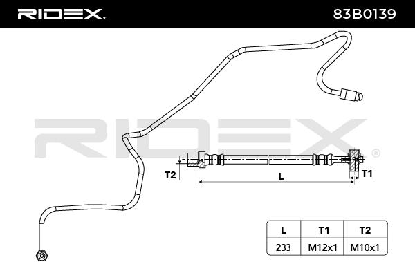 RIDEX 83B0139 Brake Hose...