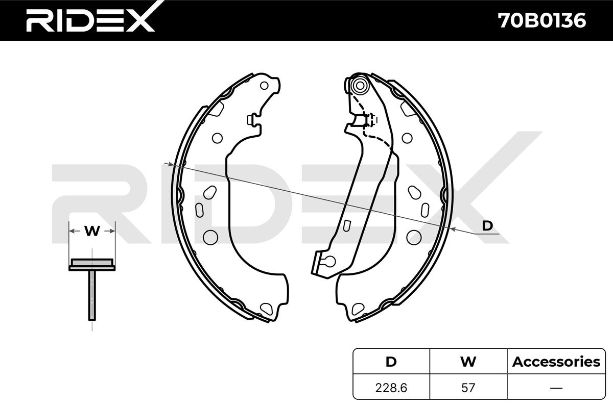 RIDEX 70B0136 Brake Shoe...