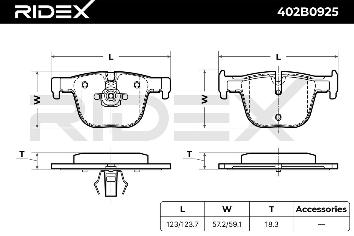 RIDEX 402B0925 Brake Pad...