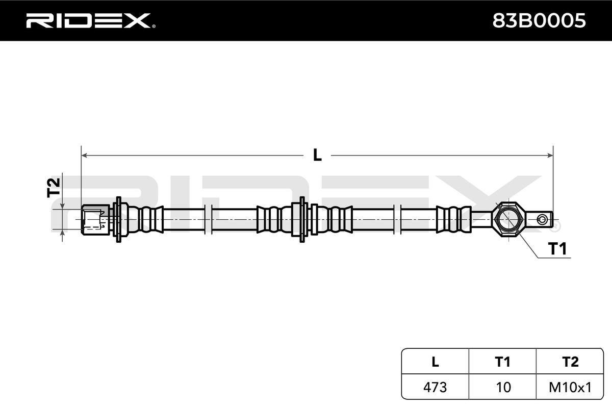 RIDEX 83B0005 Тормозной шланг