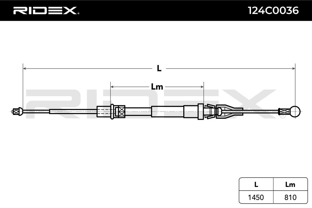 RIDEX 124C0036 Cable Pull, parking brake