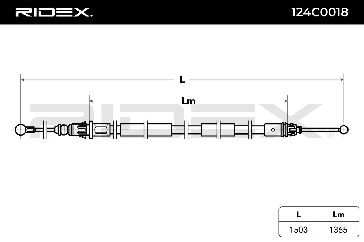 RIDEX 124C0018 Cable Pull, parking brake