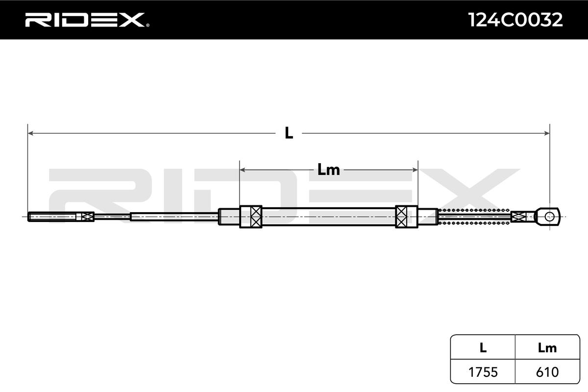 RIDEX 124C0032 Cable Pull, parking brake