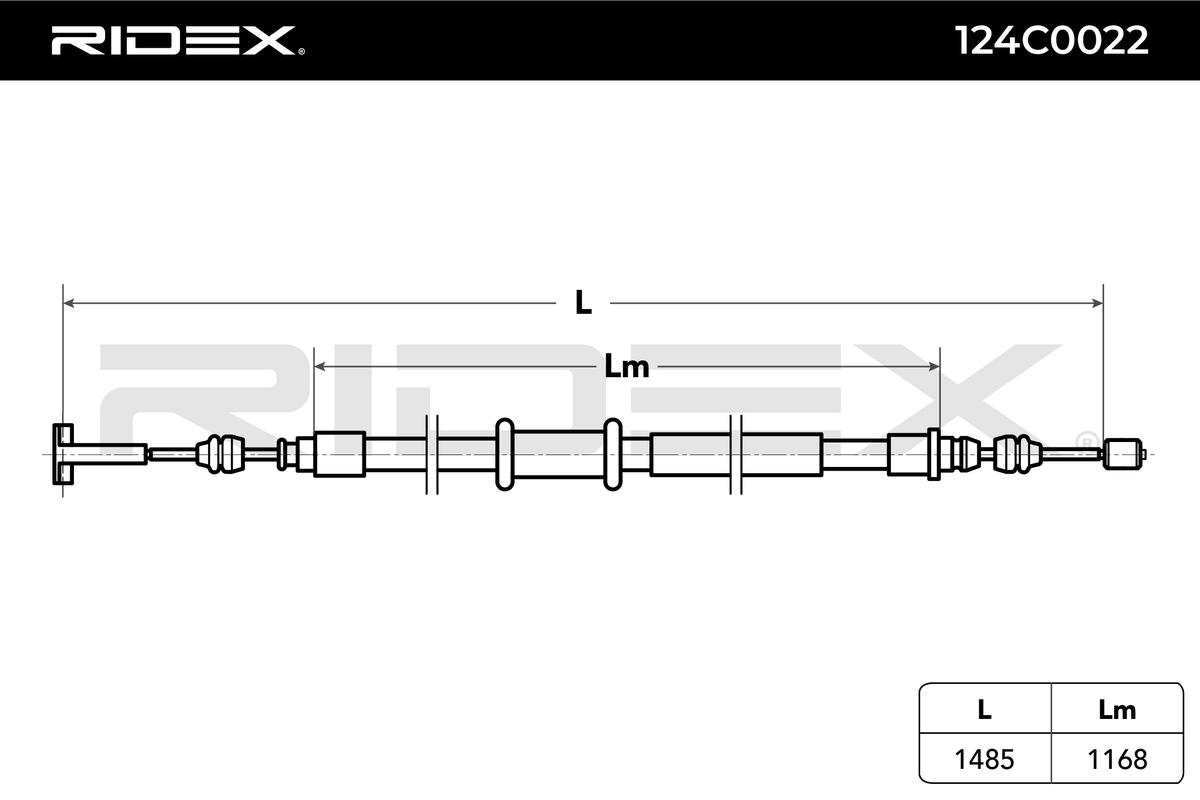 RIDEX 124C0022 Cable Pull, parking brake