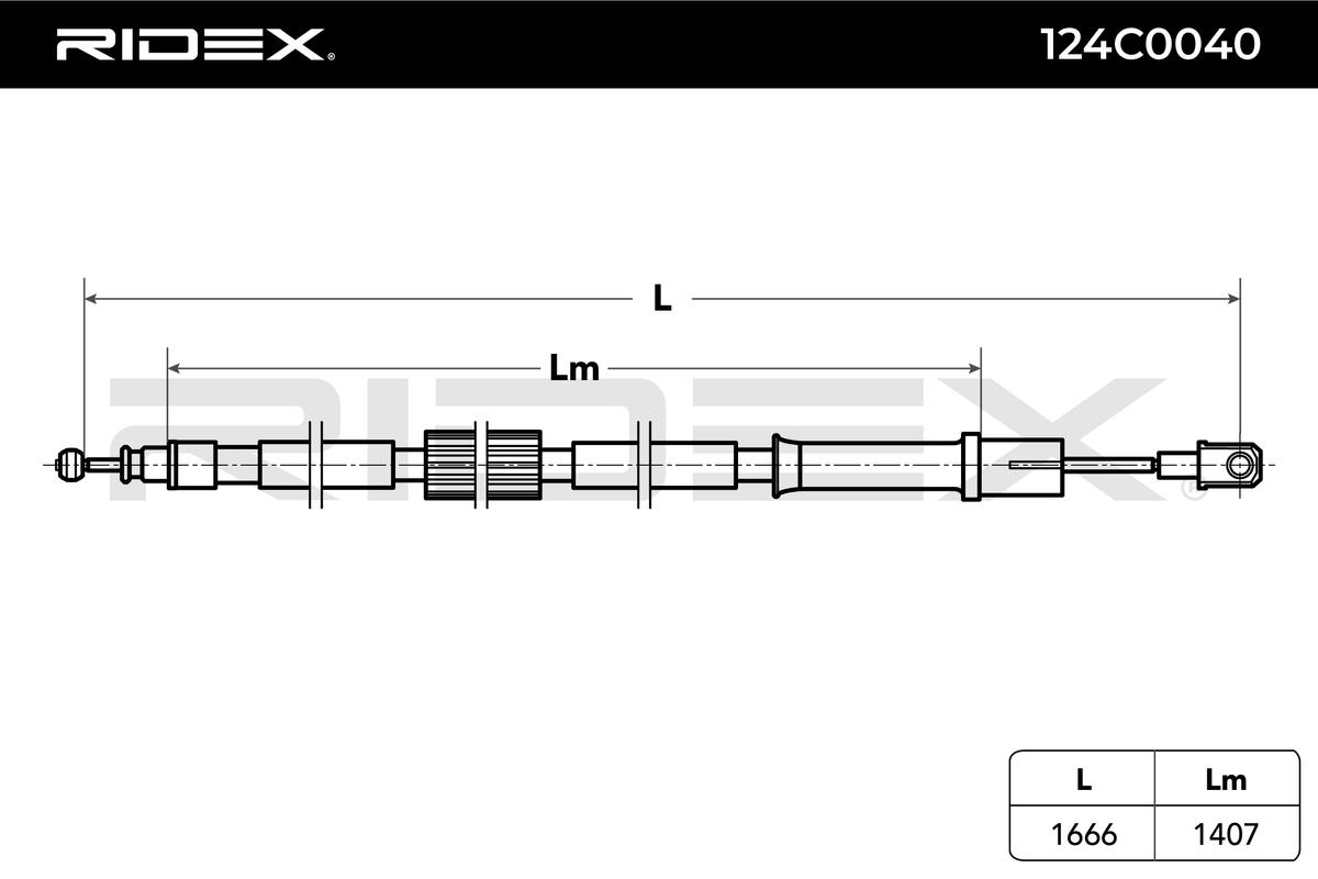 RIDEX 124C0040 Cable Pull, parking brake
