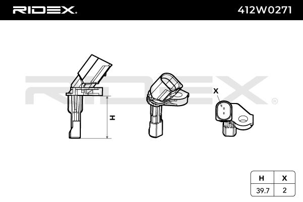 RIDEX 412W0271 Sensor,...