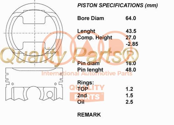 IAP QUALITY PARTS 100-00101...