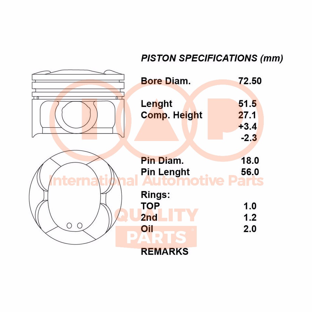 IAP QUALITY PARTS 100-00115...