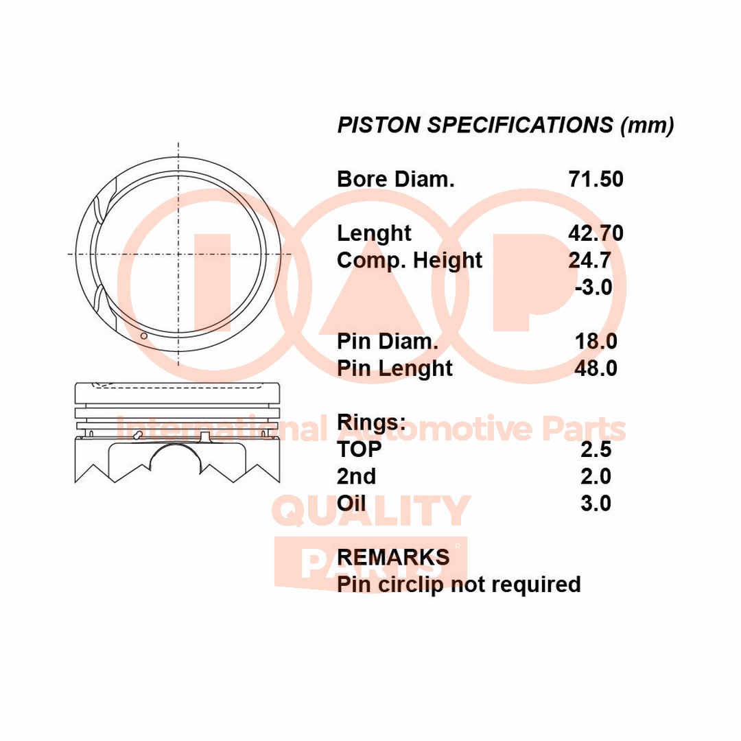 IAP QUALITY PARTS 100-07046...