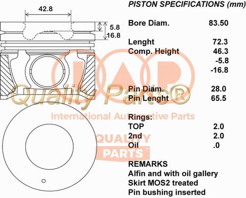IAP QUALITY PARTS 100-07189...