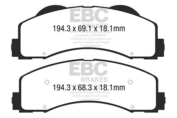 EBC Brakes DP43034R fékbetétkészlet, tárcsafék