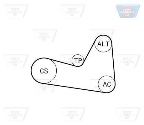 OPTIBELT 6 PK 1200KT1 Σετ ιμάντων poly-V for DACIA NISSAN RENAULT