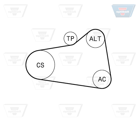 OPTIBELT 6 PK 906KT1 Σετ ιμάντων poly-V for CITROËN MINI PEUGEOT