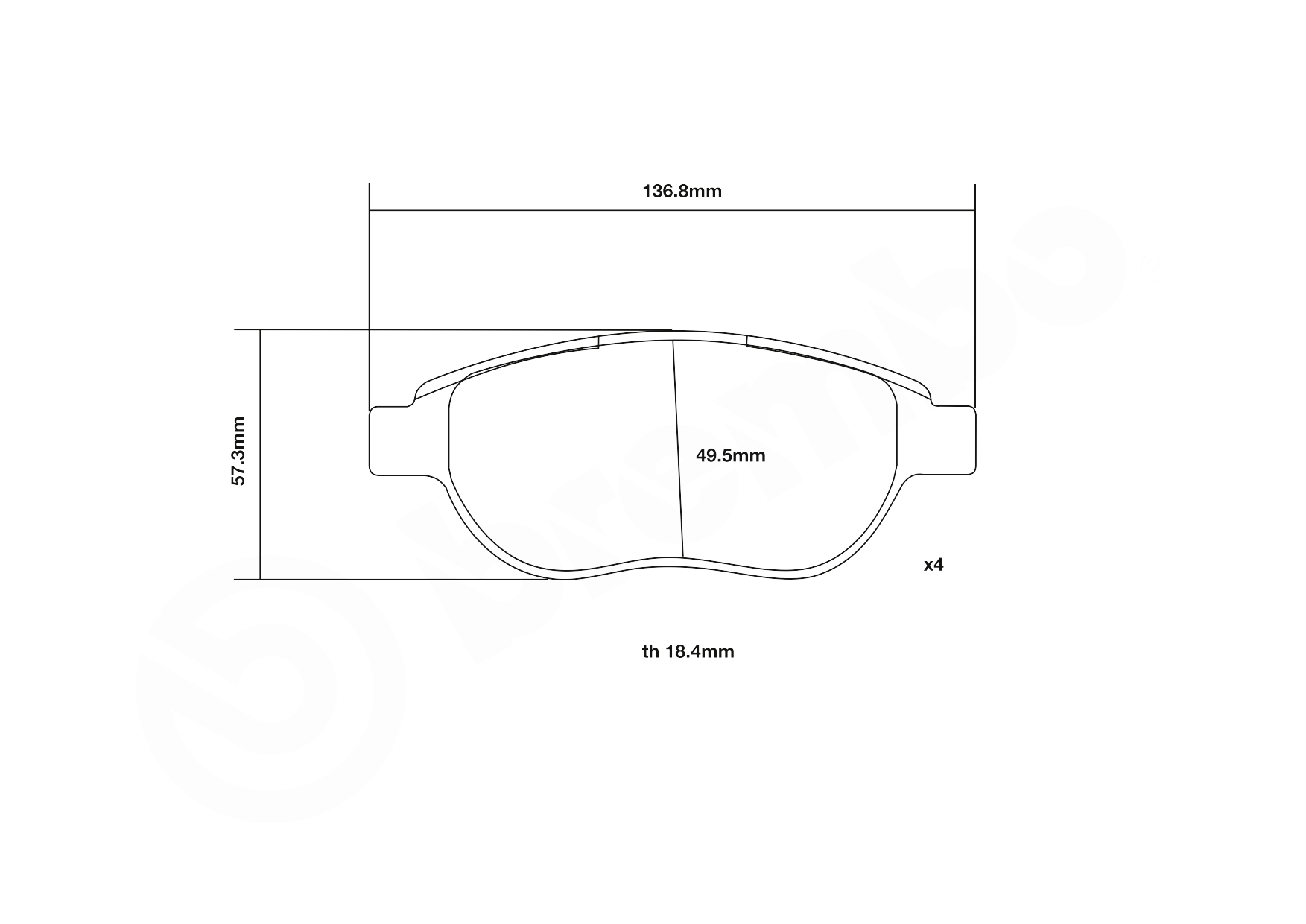 BREMBO 07.B314.11 UPGRADE, SPORT | HP2000 Hochleistungs-Bremsbelagsatz