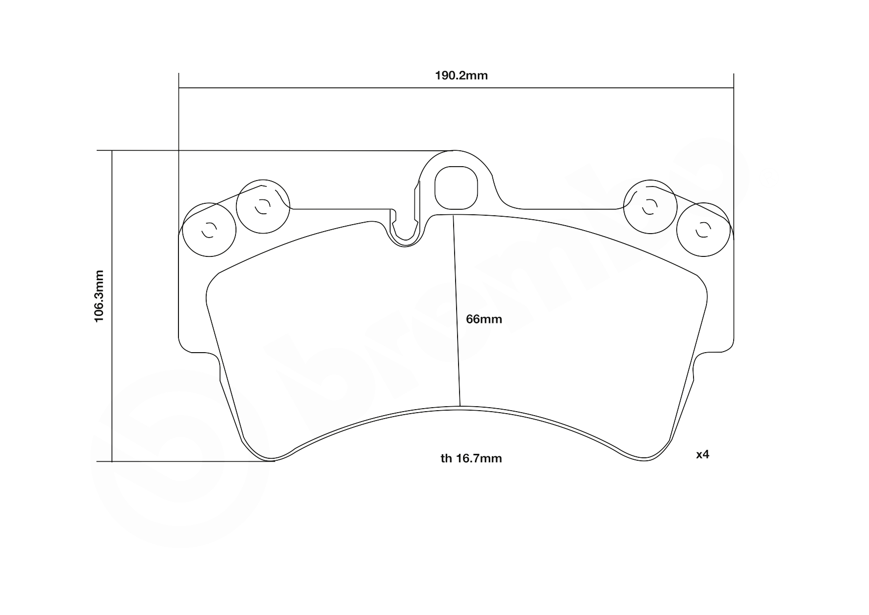 BREMBO 07.B314.20 UPGRADE, SPORT | HP2000 Hochleistungs-Bremsbelagsatz