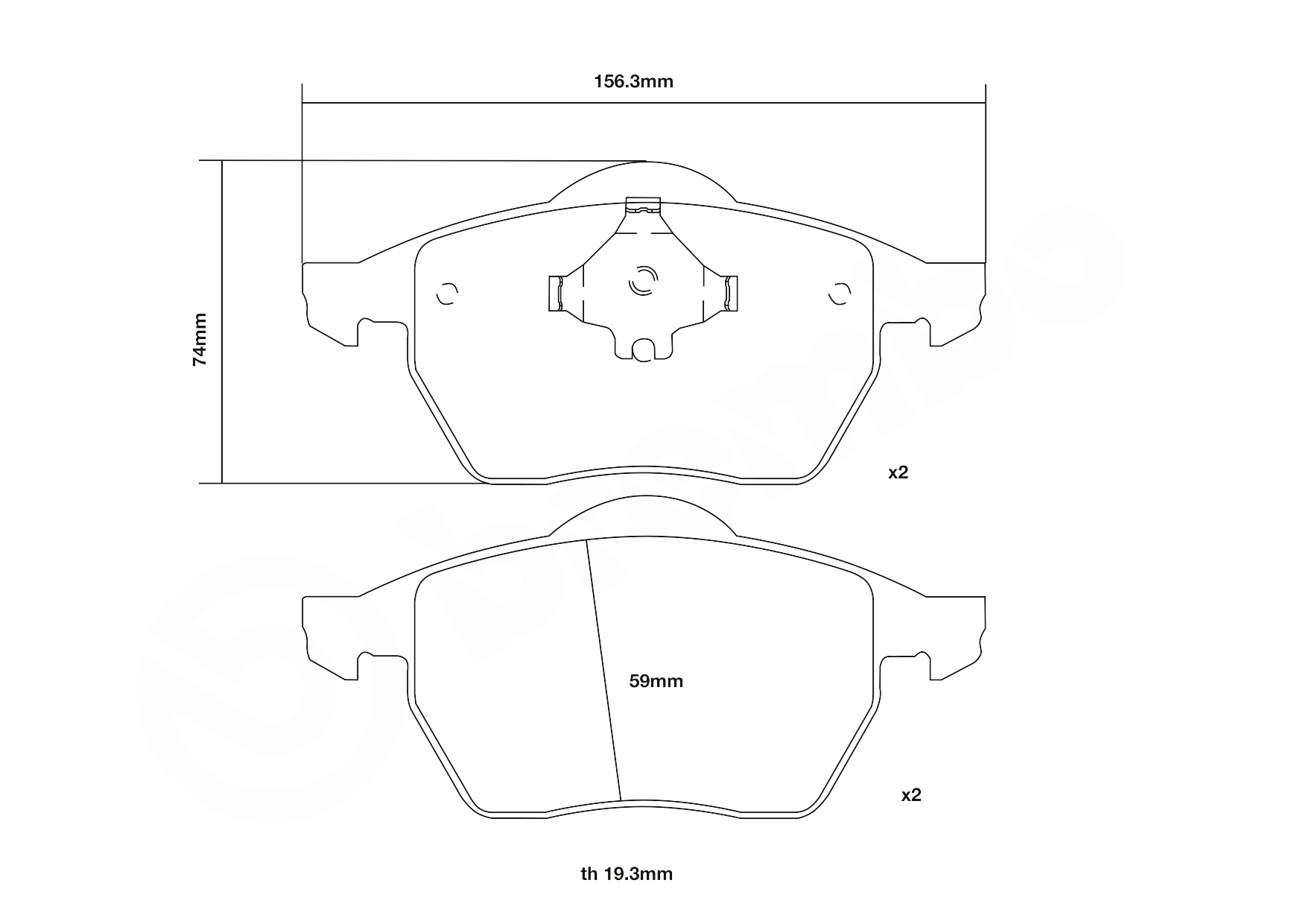 BREMBO 07.B314.27 UPGRADE, SPORT | HP2000 Hochleistungs-Bremsbelagsatz