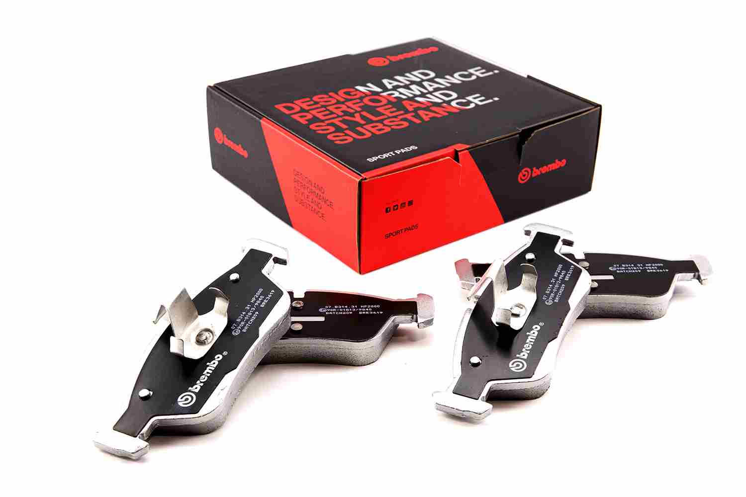 BREMBO 07.B314.31 UPGRADE, SPORT | HP2000 Hochleistungs-Bremsbelagsatz