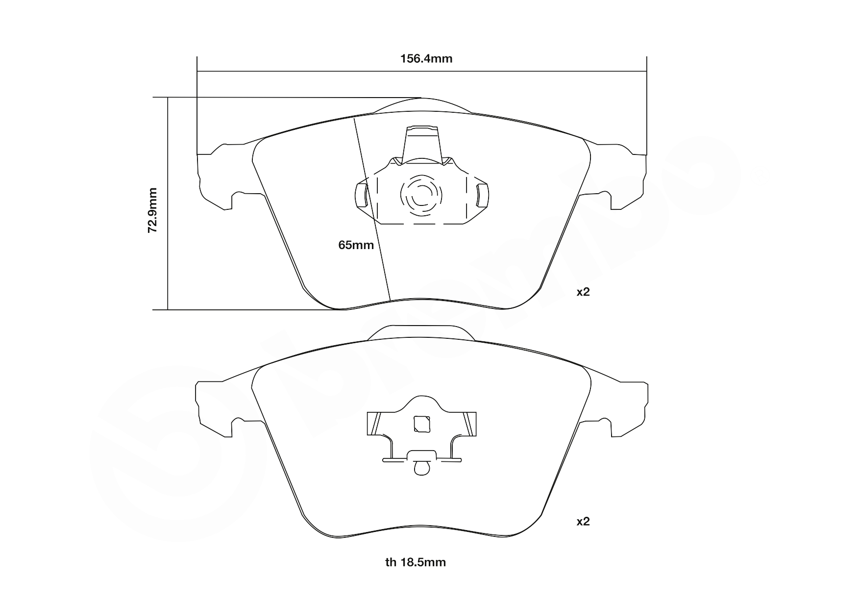 BREMBO 07.B314.41 UPGRADE, SPORT | HP2000 High Performance Brake Pad Set for CHEVROLET FORD FORD AUSTRALIA MAZDA OPEL SAAB VAUXH