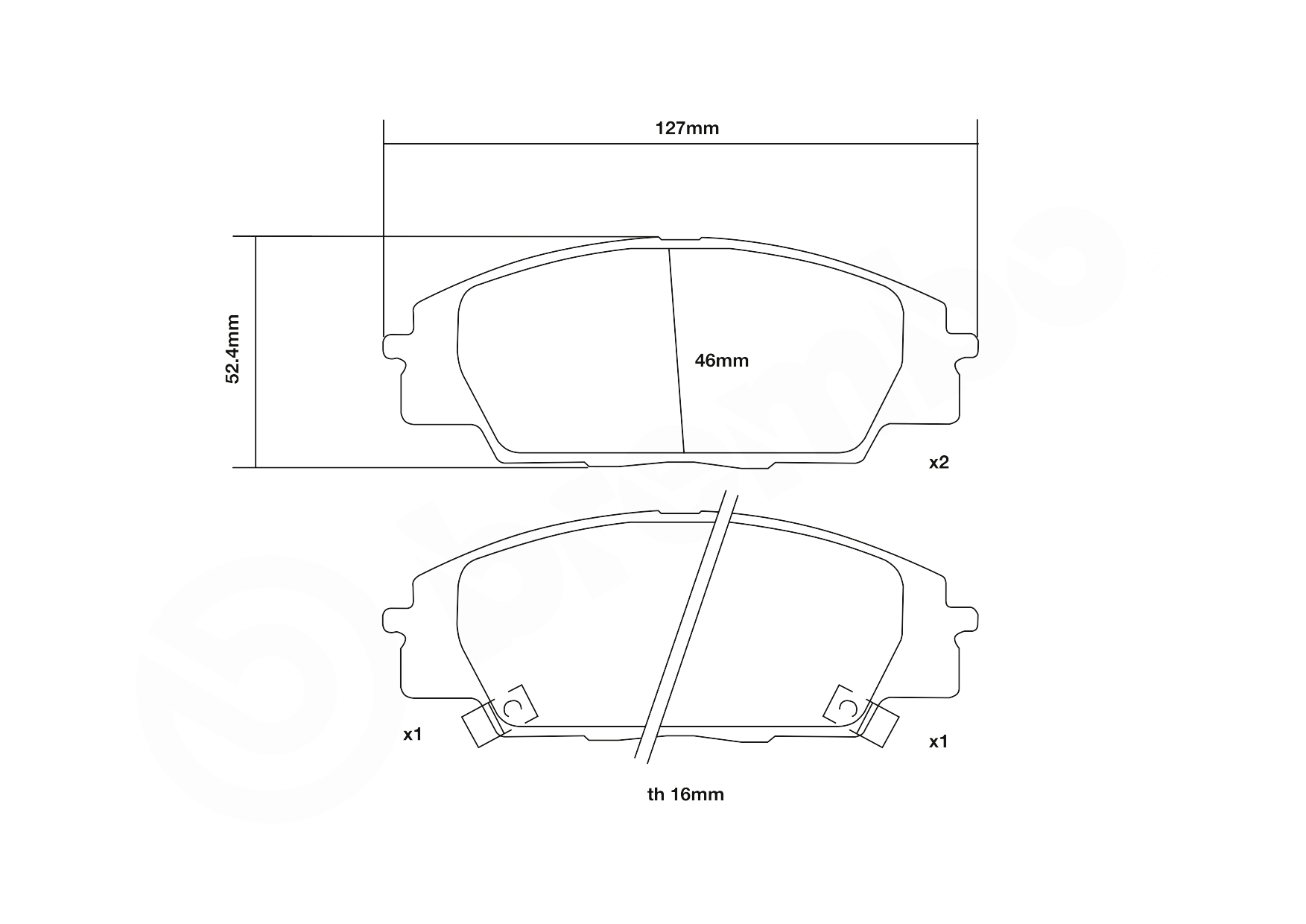 BREMBO 07.B314.45 UPGRADE, SPORT | HP2000 Hochleistungs-Bremsbelagsatz