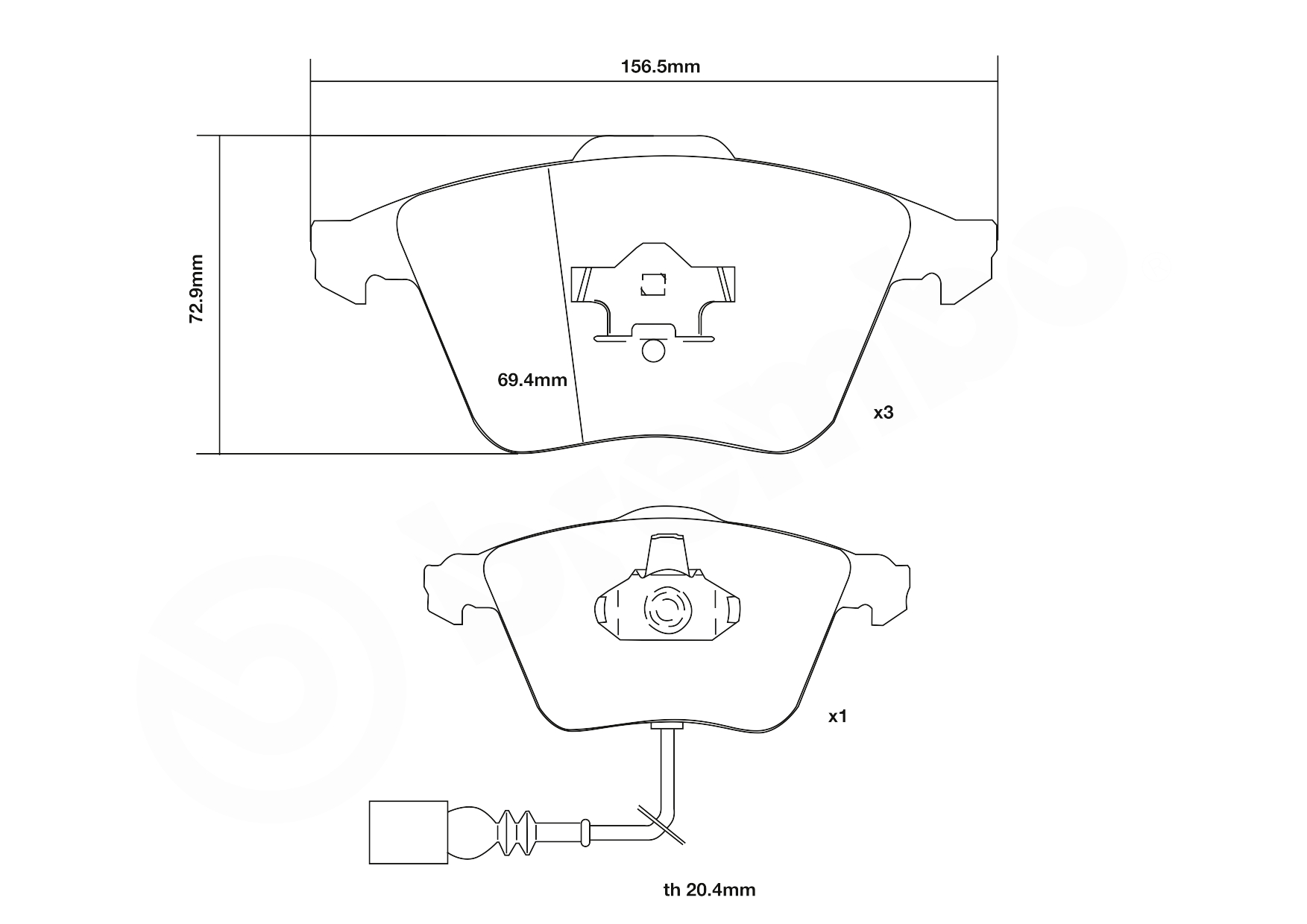 BREMBO 07.B314.55 UPGRADE, SPORT | HP2000 Hochleistungs-Bremsbelagsatz