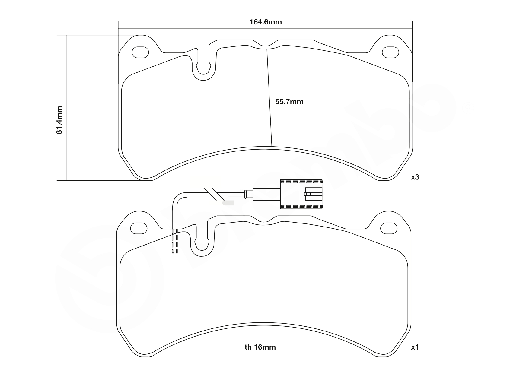 BREMBO 07.B314.63 UPGRADE, SPORT | HP2000 High Performance Brake Pad Set
