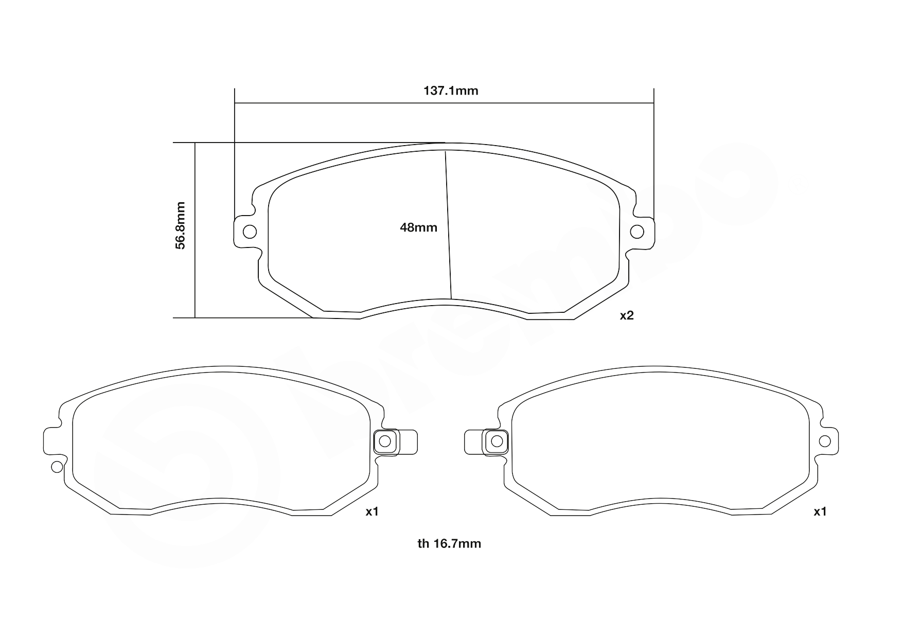BREMBO 07.B314.73 UPGRADE, SPORT | HP2000 Hochleistungs-Bremsbelagsatz