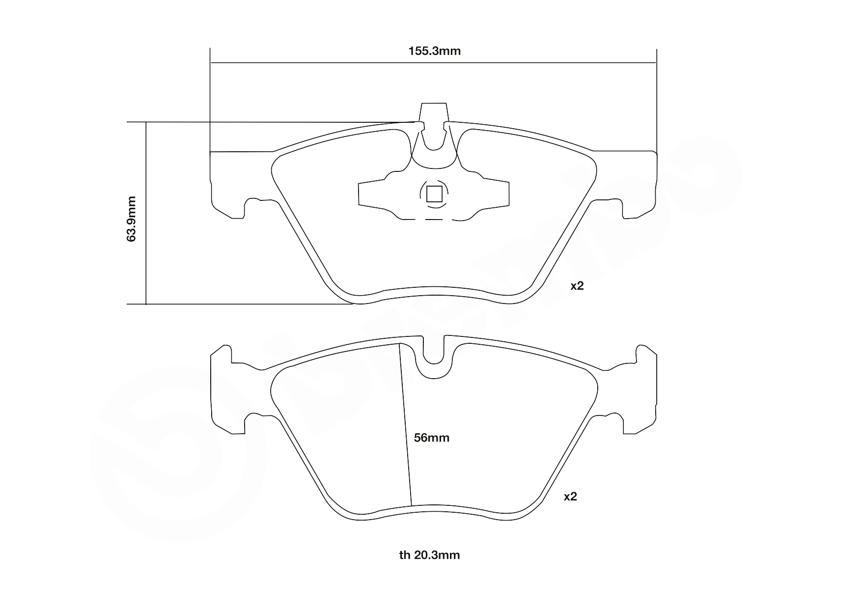 BREMBO 07.B314.82 UPGRADE, SPORT | HP2000 Hochleistungs-Bremsbelagsatz