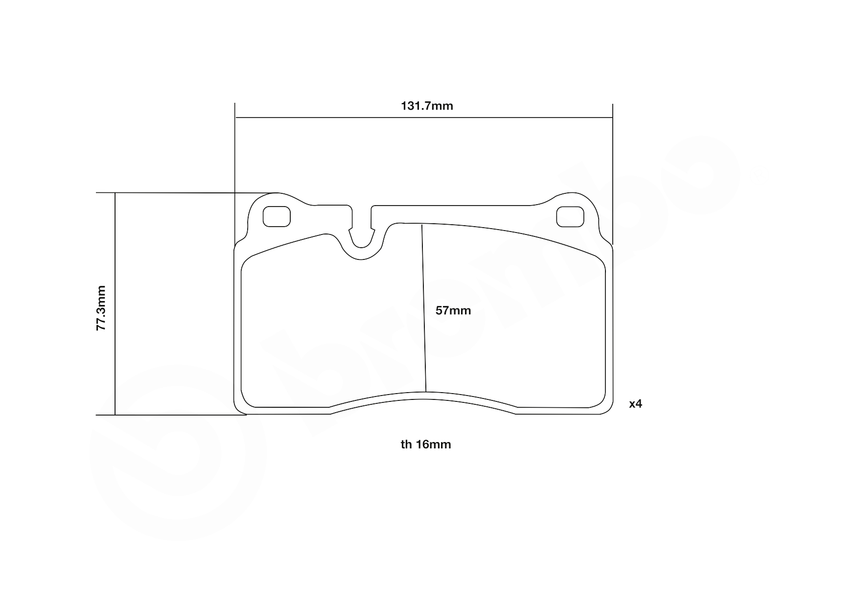 BREMBO 07.B314.83 UPGRADE, SPORT | HP2000 Hochleistungs-Bremsbelagsatz