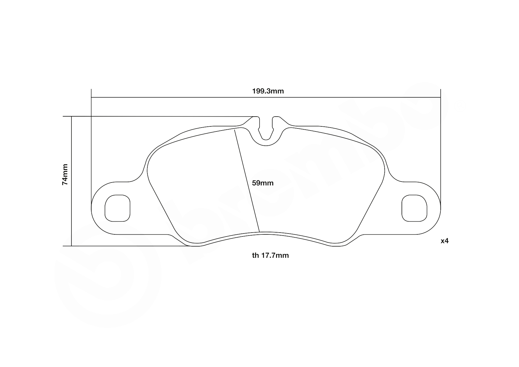 BREMBO 07.B314.86 UPGRADE, SPORT | HP2000 High Performance Brake Pad Set for PORSCHE