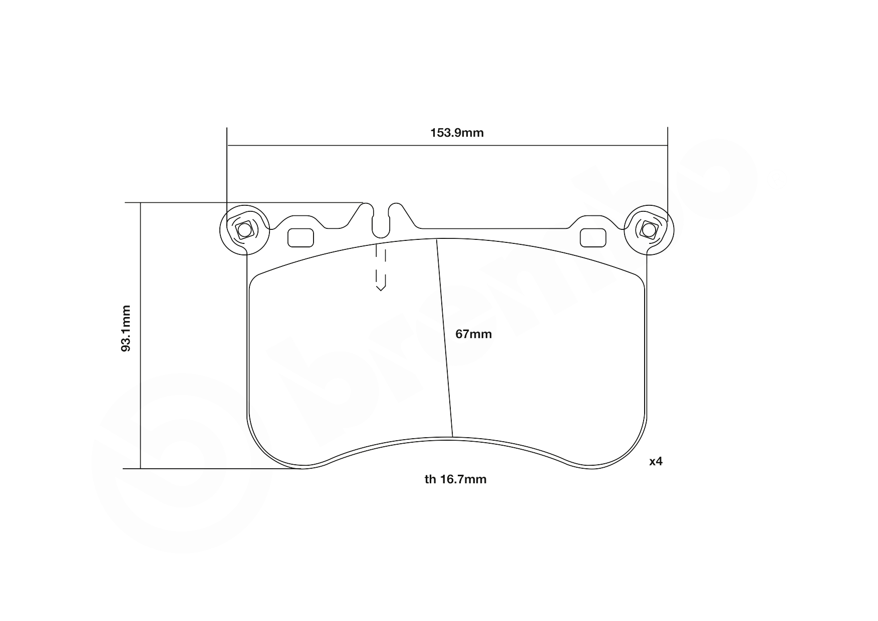 BREMBO 07.B314.94 UPGRADE, SPORT | HP2000 Hochleistungs-Bremsbelagsatz