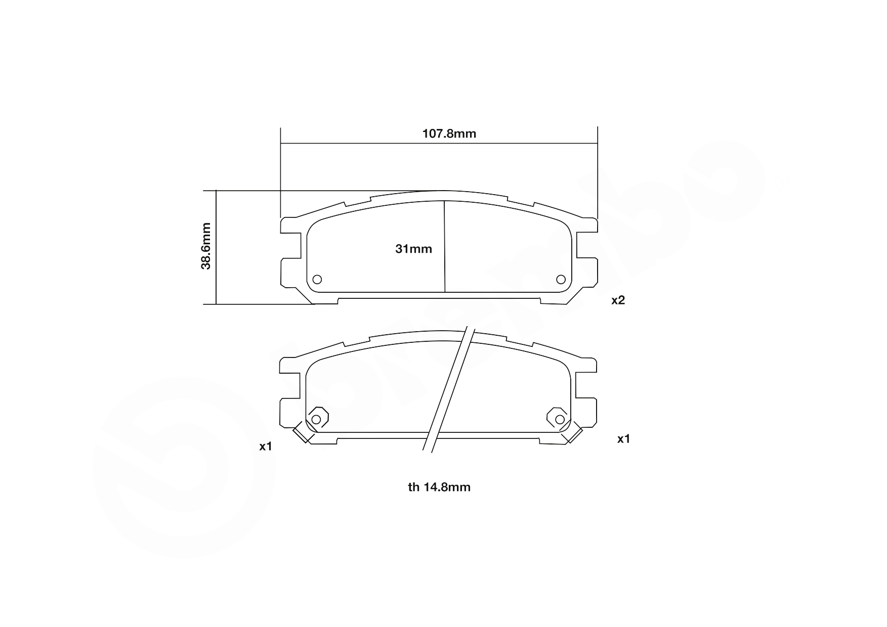 BREMBO 07.B315.18 UPGRADE, SPORT | HP2000 Hochleistungs-Bremsbelagsatz