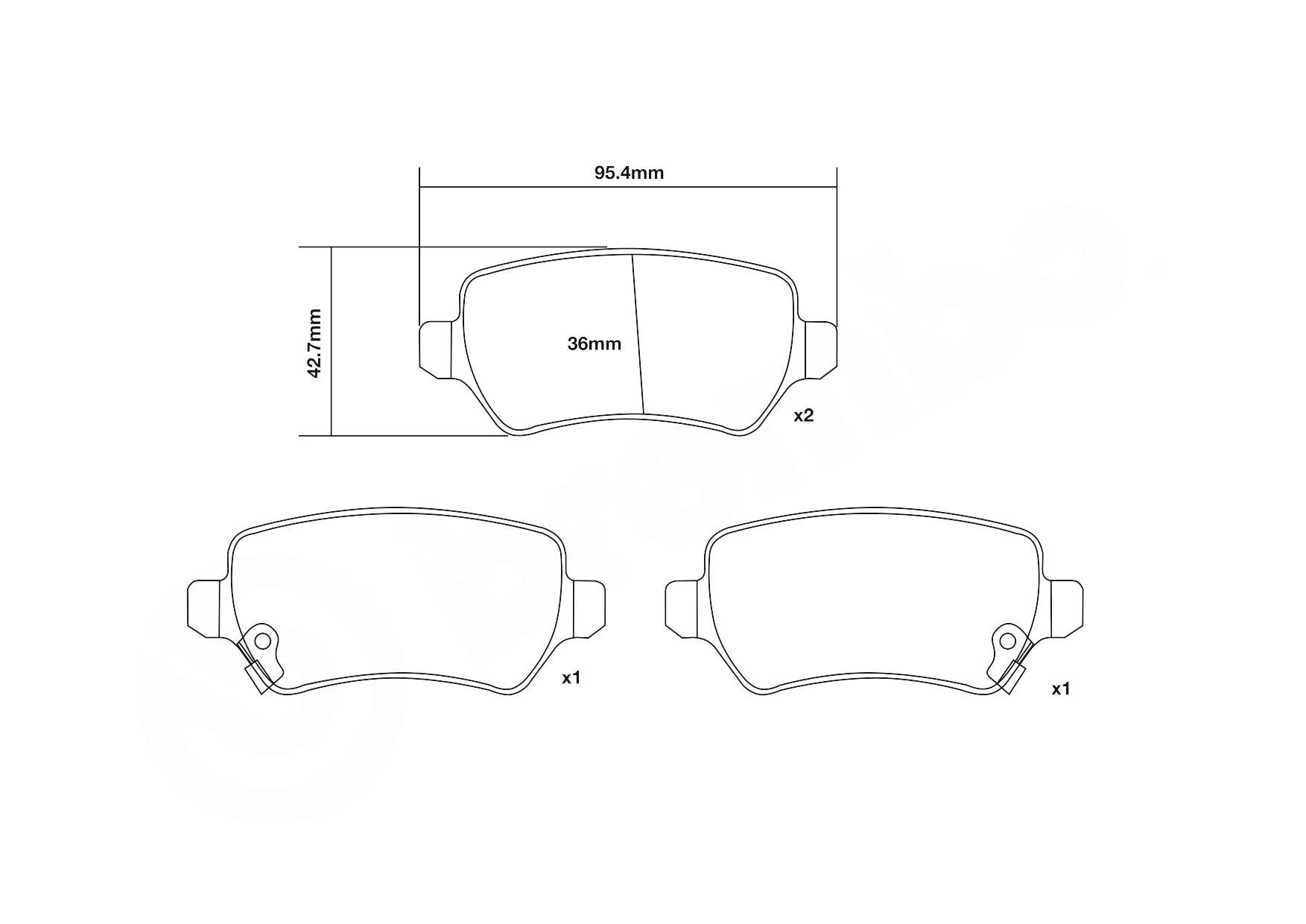 BREMBO 07.B315.21 UPGRADE, SPORT | HP2000 Hochleistungs-Bremsbelagsatz